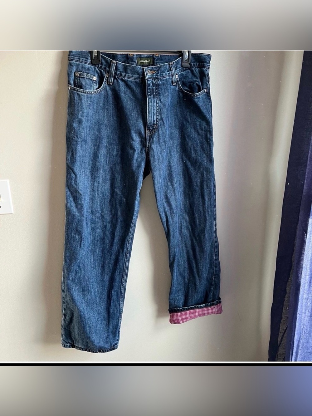 Eddie Bauer Flannel Lined Jeans Size 16 Petite